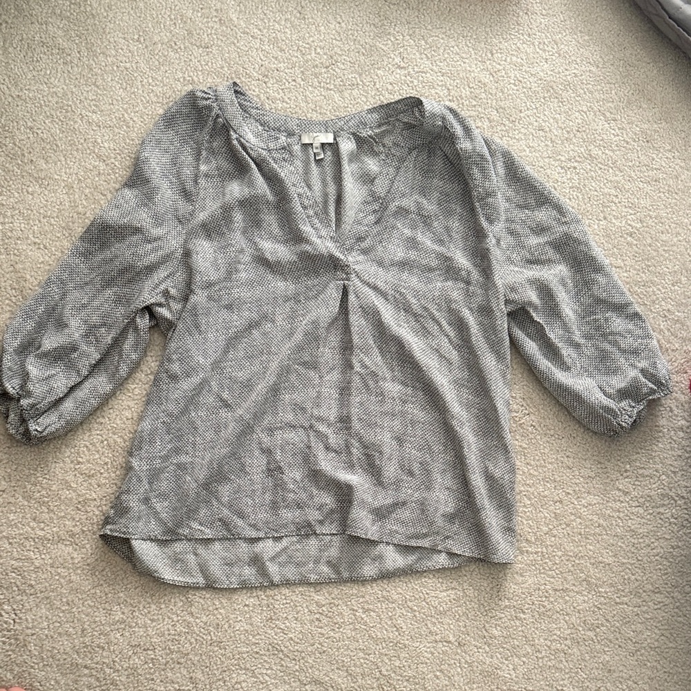 Joie Gray V-Neck Blouse
